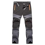 LHHMZ Men's Outdoor Hiking Trousers Windproof Breathable Comfortable Sports Walking Trousers Casual Pants Zipper Pockets