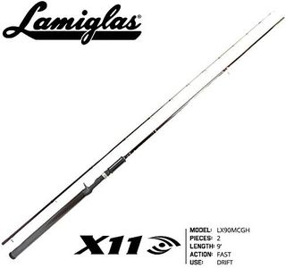 Lamiglas LX90MCGH X-11 Castingdrift Rod W/Graphite Handle 9'