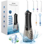 NICARE Cordless Water Flosser, 300ML Portable Large Water Tank, and IPX7 Water Resistant, 5 Modes, USB Rechargeable Oral Rinser with 5 Refill Nozzles, Suitable for Home/Traveling