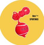 Neo Sportings Heavy Tennis Red Hanging Ball, Two Knots, 3.6 metres Nylon Rope (Red Rope, Pack of 1)