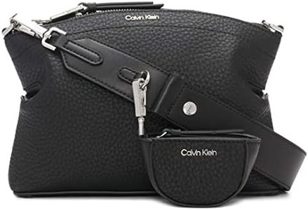 Calvin Klein Cypress 2 in 1 Top Zip Crossbody, Black/Silver, One Size