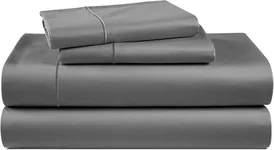 LANE LINEN 100% Egyptian Cotton Queen Sheet Set (4 PC) – 1000 Thread Count – Sateen Weave – Luxury Hotel Bedding – Ultra Soft Queen Size Sheets Set – Bed Sheets with 15” Deep Pocket – Charcoal