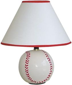 ORE International 12" H Ceramic Soccer Ball Table Lamp Baseball