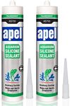 Aquarium Silicone Sealant (2 x 10.4 fl oz) Safe for Fish (2 Pack)