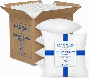 Hannah Linen Throw Pillow Inserts 18x18 – 24 Pack