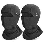 DAFIFO Winter Balaclava Ski Mask for Men Women, Windproof Thermal Face Mask Cold Weather Scarf for Cycling Skiing (2Pcs-Gray)