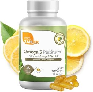 Zahler Omega 3 Fish Oil - Omega 3 Supplements with Fatty Acids, 600 mg EPA and 400 mg DHA - Supplements Derived from Kosher Tuna - Supports Brain & Heart Health (180 Softgels)