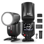 NEEWER Z2-S 2.4G TTL Round Head Flash Speedlite for Sony, Upgraded UI, 2 Adjustable Modeling Lamps, TTL/M Quick Switch TCM Key, 76Ws Speedlight 1/8000s HSS 7.4V/2600mAh Battery 480 Full Power Flash