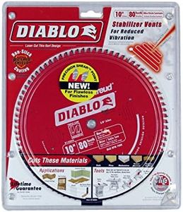 Freud D1080N Diablo 10-Inch 80 Tooth TCG Non-Ferrous Metal and Plastic Cutting Saw Blade with 5/8-Inch Arbor and PermaShield Coating
