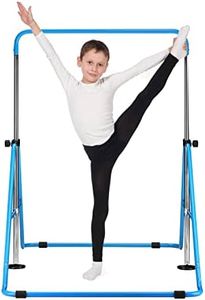 PUPZO Gymnastics Bar Height Adjustable Horizontal Kip Bar Folding Junior Training Bar for Kids