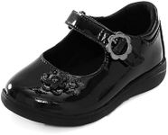 Stride Rite Unisex-Child Holly-Adaptable Mary Jane Flat, Black Patent, 6 Toddler