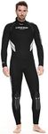 Cressi Men's Castoro Men's Monopiece 5mm Men s Modular Diving Wetsuit, Black/Grey/Silver, 2 UK