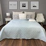 HOMELEVEL Bedspread Bed & Sofa Throw Bed Cover Sofa Day Weave Blankets Bed Cover XXL Blanket Throw Over Blanket Mint 200cm x 220cm