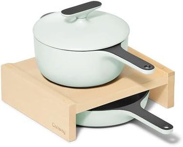 Caraway Enameled Cast Iron Bundle – 8" Mini Skillet, 1.8 qt Sauce Pan with Lid & Storage Organizer – Durable, Non-Toxic Cookware for Stovetop & Oven – No Seasoning Required – Light Mist