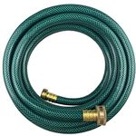 Darnassus PVC Garden Hose 1/2 Inch Green Heavy Duty Water Hose with Solid Brass Fittings,No Leaking, Flexible,for outdoors,Lawns,Patio (20 FT, Green, Brass Fittings)