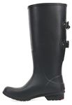 Chooka Women's Wide Calf Memory Foam Rain Boot, Black, 11 M US