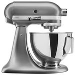 KitchenAid UK 5KSM95PSBCU Stand Mixer with Pouring Shield, 275 W, Silver