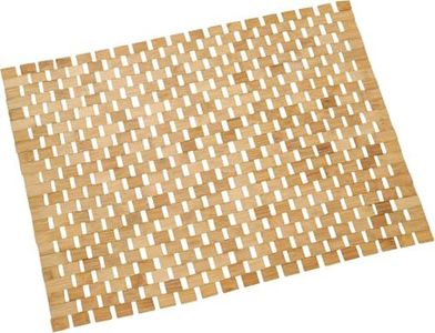 DIVCHI Bamboo Bath Mat Luxury Roll Up Shower Bath Mats with Anti-Slip Rubber Feet Environment Friendly Foldable Rectangular Wooden Multipurpose Duck Board for Bathroom Kitchen & Spa