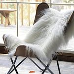 Premium Natural, Sustainable, Long Hair Icelandic Sheepskin Rug (Ivory White) Perfect as an Area Rug, Fur Throw, Chair Cover, Home Decoration, and Carpet