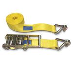 JIC PRODUCTS® Heavy Duty 75mm x 15Mtr x 10Ton Capacity Ratchet Lashing Belt with Both Side Hooks