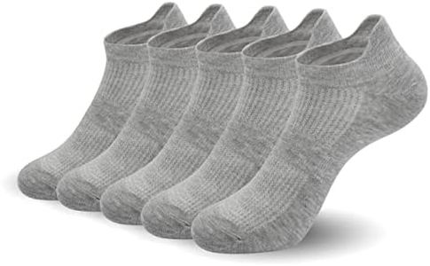 SERISIMPLE Women Ultra Thin Socks Viscose Bamboo Low Cut No Show Ventilating Low Ankle Anti Odor Arch Support Mesh Socks 5 Pairs (m, Gray)