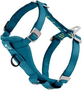 Kurgo Harnais Chien pour la Voiture Tru-Fit, avec Anneau Avant Anti-Traction, Ceinture de Chien Incluse, Turquoise foncé, L