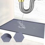 Under Sink Mat - 34" x 22"，Waterproof Under Sink Mats for Kitchen & Bathroom，Multi-Purpose Flexible Silicone Under Sink Liner with Drain Hole，Under Sink Cabinet Protection Drip Tray Liner