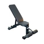 Slg-6011 Adjustable Utility Heavy Bench (Flat, Incline & Decline) - 6 Steps Adjustable, Home & Gym Purpose, 200 KG, Black