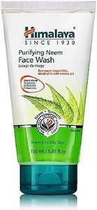 Himalaya Purifying Neem Face Wash, Normal to Oily Skin, Turmeric, Vegan, Cruelty Free, Soap Free, Paraben Free, Dermatologically Tested, SLS/SLES Free, 5.07 Fl Oz, 150 mL, 1 Pack