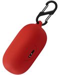 Geiomoo Silicone Case Compatible with Anker Soundcore Sport X10, Protective Cover with Carabiner (Red)