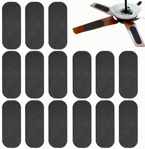 15 Pcs Ceiling Fan Filters for Blades, Easy-Stick Activated Coconut Shell Carbon Air Filte,Universal Ceiling Fan Air Purifiers for Common Household Contaminants