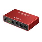 DigitalLife Quad-I/O 5-PIN DIN MIDI Interface - MIDI Thru Box (4-In/4-Out) & MIDI Merge Box (2-In/4-Out), 8 x LED Indicators, Metal
