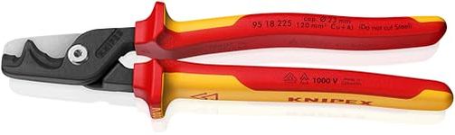 KNIPEX Stepcut XL Cable Shears with Step Cut Insulating Multi-Component Handle, VDE-Tested 225 mm, 95 18 225