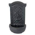 Outdoor Classics Rosette Leaf Outdoor Wall Fountain - Lead