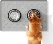 Pieviev Dog Cat Food Bowl Mat, Sili