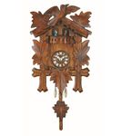 Kuckulino Black Forest Clock with Quartz Movement and Cuckoo Chime, Turning Dancers, Height 9 inch TU 2018 PQ