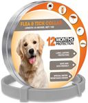 KINGMO Flea and Tick Collar for Dogs | Flea and Tick Treatment for Dog | 12 Months Dog Flea and Tick Collar for Small Medium Large Dog | Adjustable Waterproof Dog Flea and Tick Prevention Collar