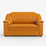 Sekar Lifestyle Polyurethane Series Leatherette Sofa Set for Living Room (Orange, Two Seater Large)