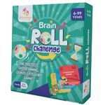 JASVANYA Brain Roll Challenge Cards - 100 Letter Card 2-5 Player- 120 Game Category Cards with 1 Wooden Dice & 1 Timer - Suitable for Age 6-99 Years:Educational Toy,