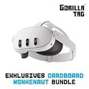 Meta Quest 3 512 GB | VR-Headset – 30 % höhere Auflösung – Doppelte Grafikleistung – Virtual Reality ohne Kabel – Gorilla Tag Cardboard Monkenaut Bundle – Amazon Exclusive