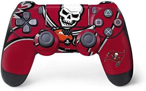 Skinit Decal Gaming Skin Compatible with PS4 Controller - Officially Licensed NFL Tampa Bay Buccaneers Large Logo Design