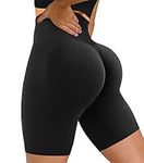 Women Seamless Booty Scrunch Shorts Butt Lifting High Waisted Workout Shorts Nude Feeling Tummy Control Yoga Shorts