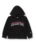 Champion Girls and Girl's Legacy Color Punch G-Ultralight Powerblend Fleece Hooded Sweatshirt, Nero, 7-8 Years