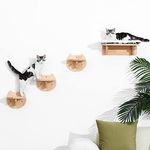 Cat Wall Mounted Shelves Steps - Cat Wall Perches Furniture Playing Stairs Climber Hanging Holder Soft Carpet Cats Resting Space Saving