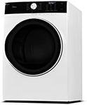 Midea MLG45N1AWW Gas Dryer with Stainless Steel, Front Load Matching, Sensor Dry, Wrinkle Care, Touch Control, 10 Total Cycles, 8.0 Cu.ft, White