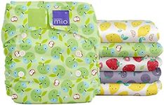 Bambino Mio, Miosolo Classic Reusable Cloth Diapers Set, Adjustable Size, Cute Fruit, Pack of 6