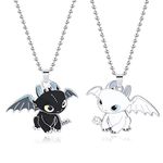 How to Train Your Dragon Toothless Charm Necklace 2Pieces Set Cosplay