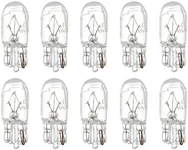 cciyu T10 168 194 W5W Halogen Light Bulb Instrument Cluster Gauge Dash Lamp (10pack white)