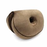 Surwin Donut Cushion Comfort Hemorrhoids Pillow Memory Foam Office Chair Cushions Buttocks cushion, Pain Pressure Relief Cushions for Pregnancy, Coccyx, Post Natal (45 cm,Coffee)