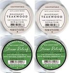 Bath and Body Works Mahoganny Teakwood & Stress Relief Eucalyptus Spearmint Scentportable Fragrance Refill. 0.2 Oz